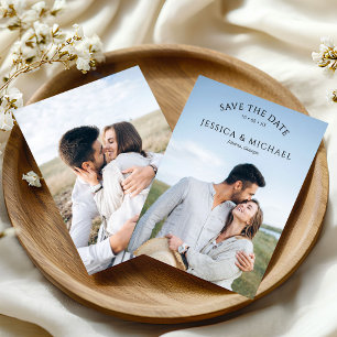 Modern Full Photo Double-sided Save The Date