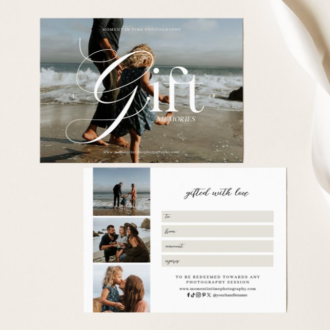 Modern Full Photo Photography Gift Certificate (Creator Uploaded)