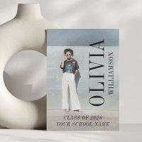 Modern Full Photo Vertical Name Graduation