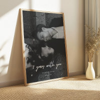 Modern Full Photo Wedding 3rd Anniversary Couple