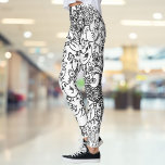 Modern Fun Black and White Birds Pattern Leggings<br><div class="desc">Modern fun black and white decorative bird pattern leggings. By Julie Nicholls©.</div>