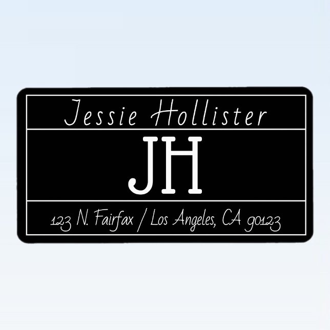 Modern Fun Black & White Return Address Label (Creator Uploaded)