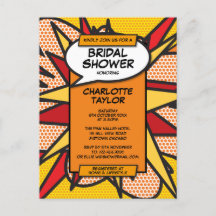 Modern Fun Bridal Shower Comic Book