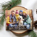 Modern Fun Calligraphy Happy Holidays Photo Postcard<br><div class="desc">Modern Fun Calligraphy Script Happy Holidays Family Photo Postcard</div>