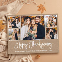 Modern Fun Calligraphy Kraft 5 Photos Thanksgiving