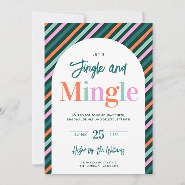 Modern Fun Christmas Party Holiday Invitation (Front)