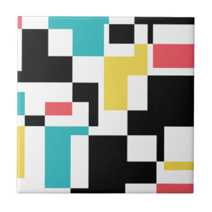 Modern, fun, colorful geometric graphic design tile