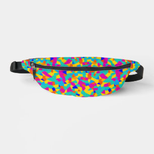 Modern Fun Colorful Geometric Rainbow Abstract  Bum Bags