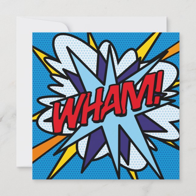 Modern Fun Colourful Comic Book Invitation (Front)