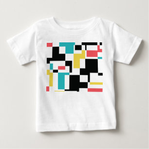 Modern, fun, colourful geometric graphic design baby T-Shirt