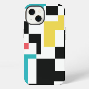 Modern, fun, colourful geometric graphic design iPhone 13 case