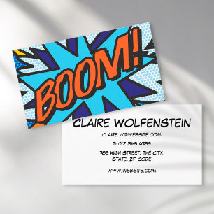 Modern Fun Comic Book BOOM Business Card