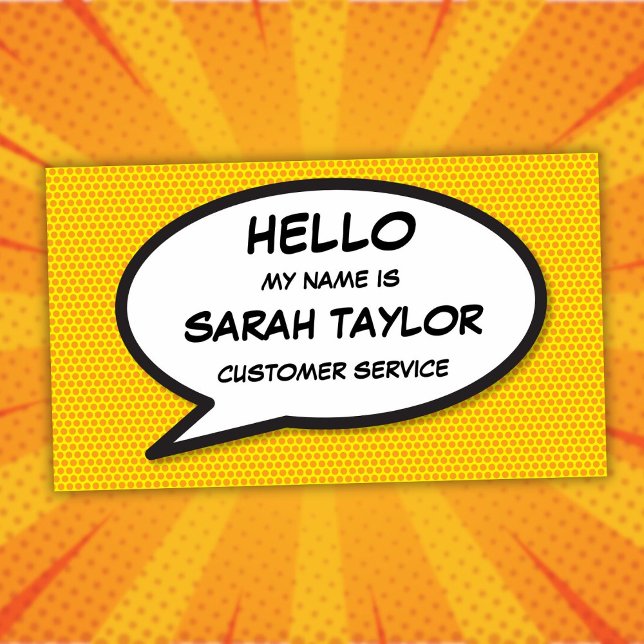Modern Fun Comic Book Speech Bubble Name Tag (Modern Fun Comic Book Speech Bubble Name Tag)