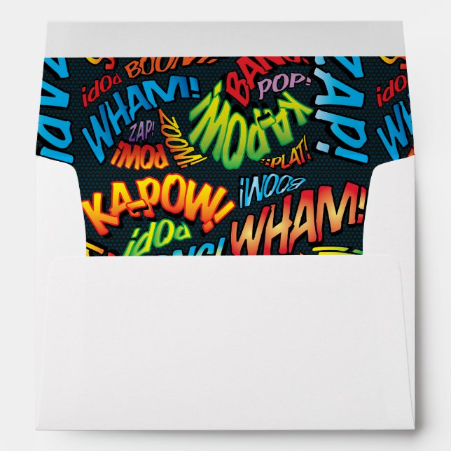 Modern Fun Comic Typographic Envelope (Back (Bottom))