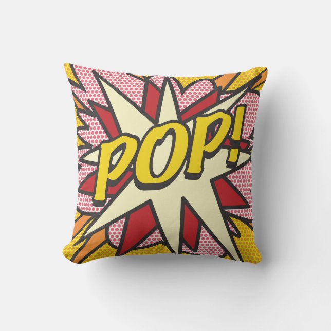 Modern Fun Cool POP Comic Book Trendy Cushion (Front)