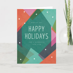 Modern Fun Corporate Colourful Happy Holiday Card