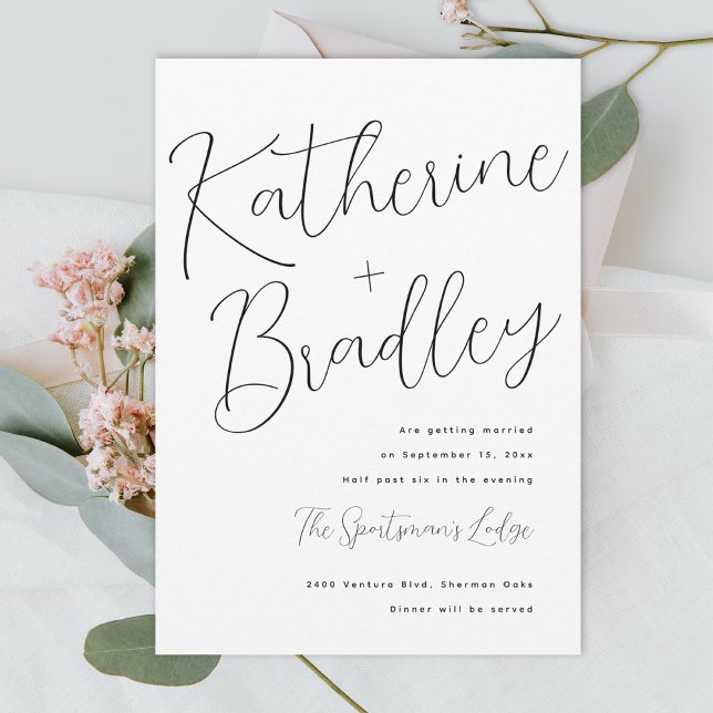 Modern fun couples names custom colours wedding invitation (Creator Uploaded)