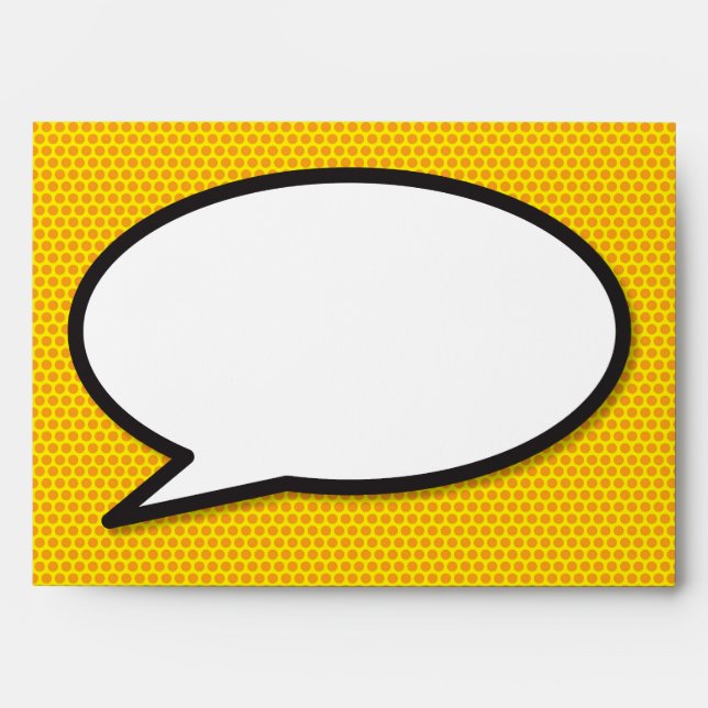 Modern Fun Designer Comic Book Speech Bubble Envelope (Front)