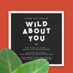 Modern Fun Facts Black And White Couples Flirt  Napkin