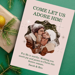 Modern Fun Festive Faith Christmas Greetings Holiday Card