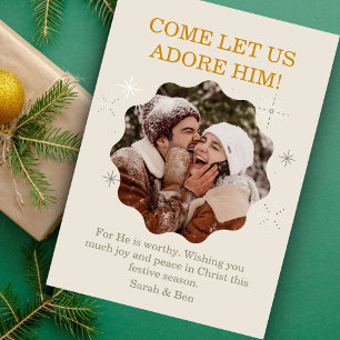 Modern Fun Festive Faith Photo Seasons Greetings Holiday Card