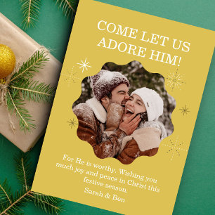 Modern Fun Festive Faith Photo Seasons Greetings Holiday Card