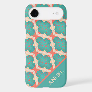 Modern Fun & Funky Organic Graphic Pattern Teal