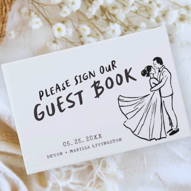 Modern Fun Funky Retro Wedding Guest Book (Creator Uploaded)