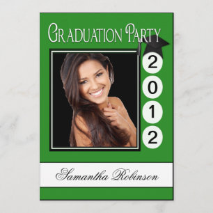Modern Fun Graduation Party Custom Photo Invitation