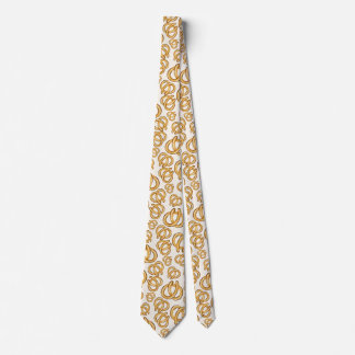 Modern Fun Hand Drawn Pretzel Pattern Tie