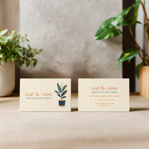 Modern fun house Plant Shop fun simple Business Card