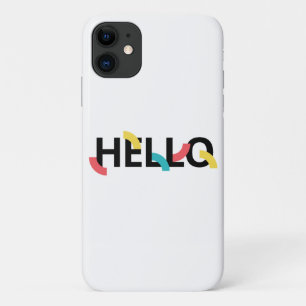 Modern, fun, playful, colourful design of Hello Case-Mate iPhone Case