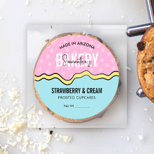 Modern Fun Retro Colourful Drip Cake Bakery Cookie Classic Round Sticker