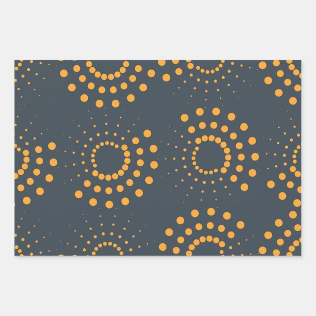 Modern fun simple, abstract geometric pattern art wrapping paper sheet (Front)