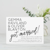 Modern Fun Simple Wedding Reception