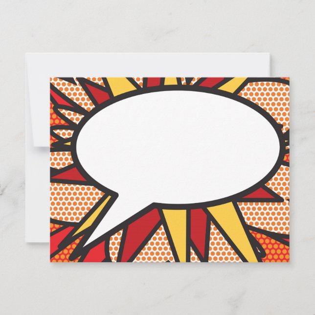 Modern Fun Speech Bubble Card (Front)