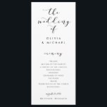 Modern Fun Swirls Calligraphy Wedding Programs Programme<br><div class="desc">These modern wedding programs feature a beautiful swirly calligraphy script paired with a simple font. There is room for your wedding party,  your family and a thank you on the back of these wedding programs.</div>