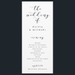 Modern Fun Swirls Calligraphy Wedding Programs Programme<br><div class="desc">These modern wedding programs feature a beautiful swirly calligraphy script paired with a simple font. There is room for your wedding party,  your family and a thank you on the back of these wedding programs.</div>