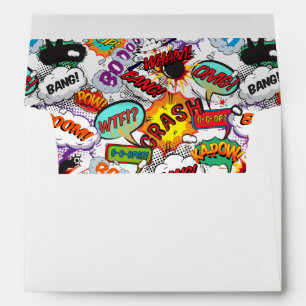 Modern Fun Typographic Colourful Comic Book Envelope