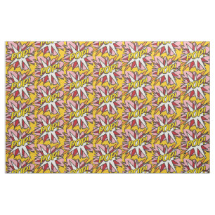 Modern Fun Typographic Comic Book POP Pattern Fabric