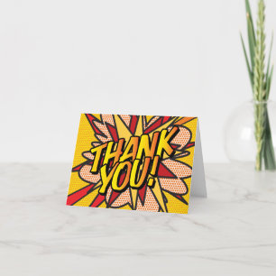 Modern Fun Typography Thank You Card