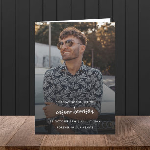 Modern Funeral   Celebration of Life Folded Programme