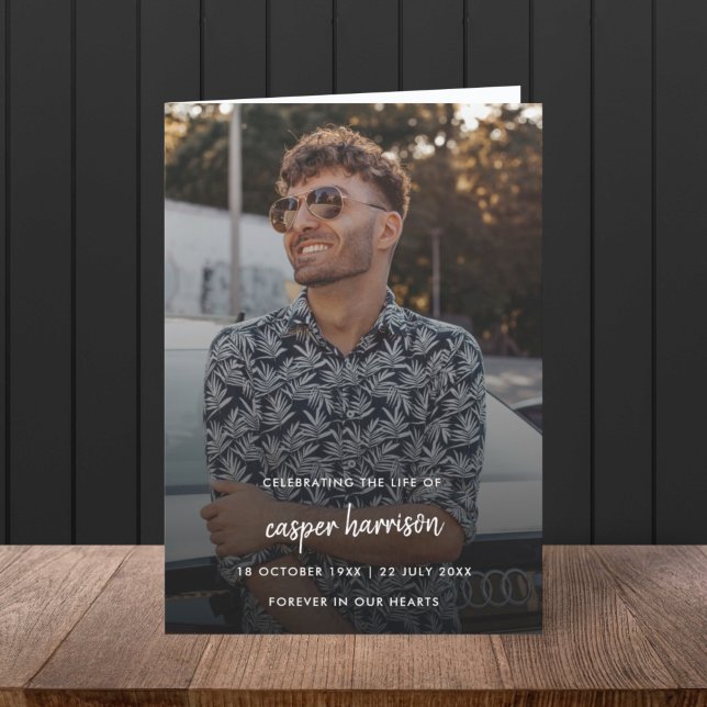 Modern Funeral | Celebration of Life Folded Programme (Creator Uploaded)