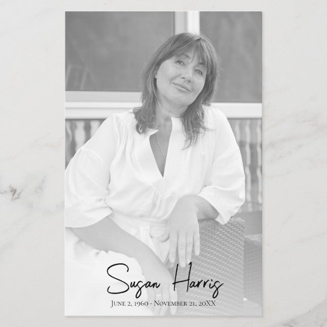 Modern Funeral Celebration of Life Program Budget Flyer (Front)