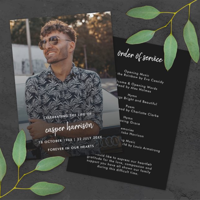 Modern Funeral | Celebration of Life Program Programme (Creator Uploaded)