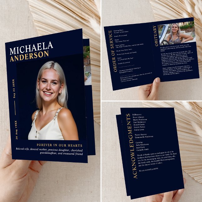 Modern Funeral / Memorial / Celebration of Life Programme (Creator Uploaded)