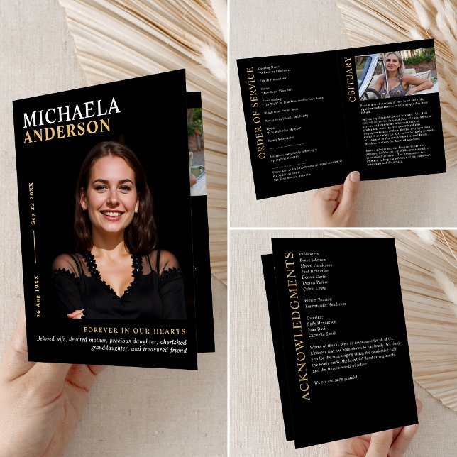 Modern Funeral / Memorial / Celebration of Life Programme (Creator Uploaded)