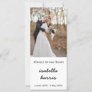 Modern Funeral Memorial Poem Design