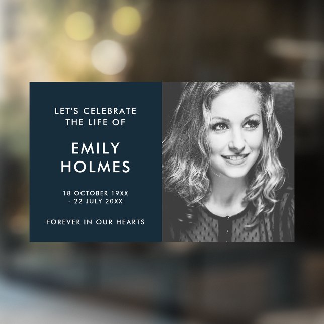 Modern Funeral | Navy Blue Stylish Memorial (Creator Uploaded)