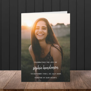 Modern Funeral   Order of Service Folded Programme